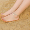 Shangjie OEM joyas Fashion Women Thick Anklets Figaro Simple Double Chain Anklets with Initials Letter Anklets